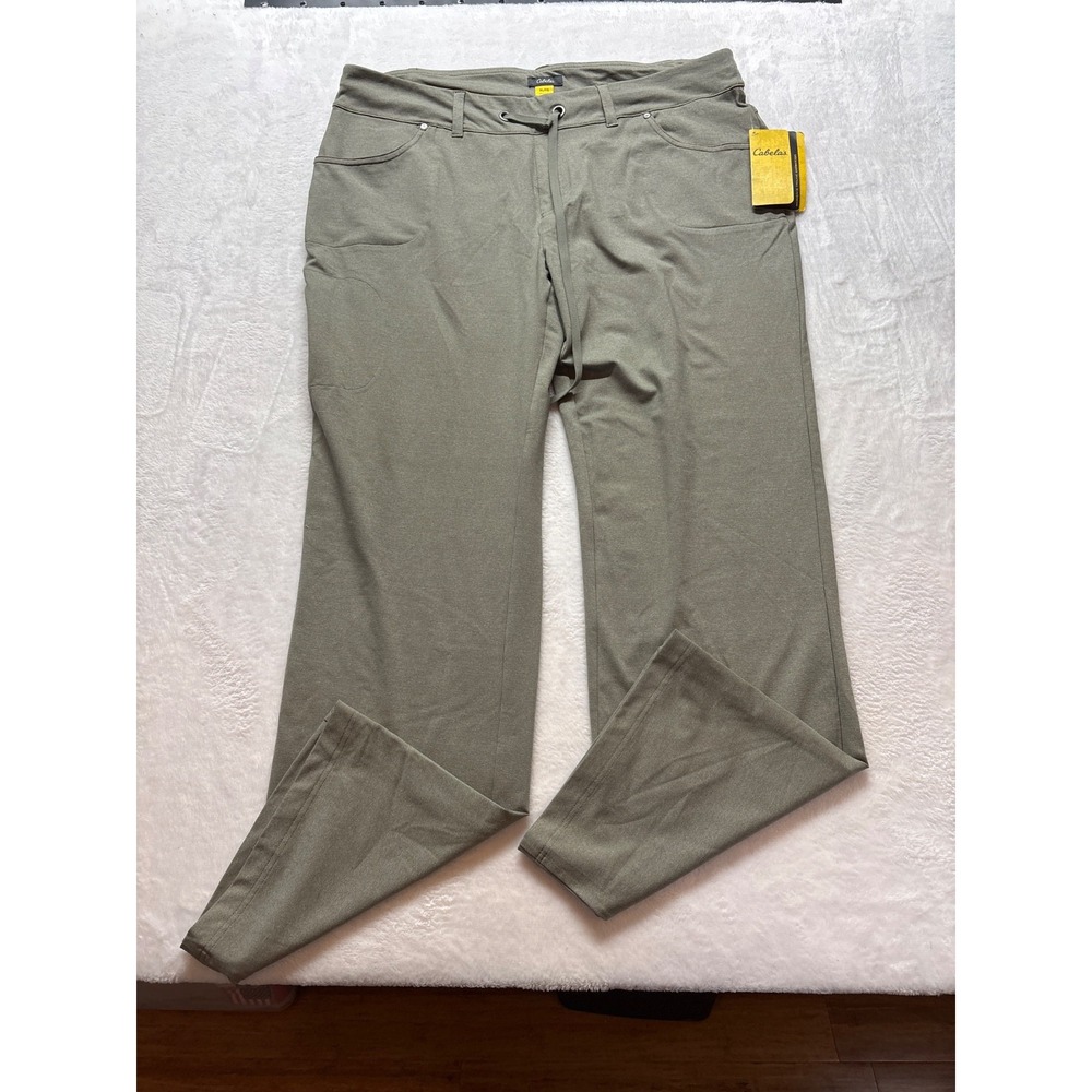 NWT Cabelas Triune Knit‎ Active Flare Pants Cement Heather XL Hiking Outdoors